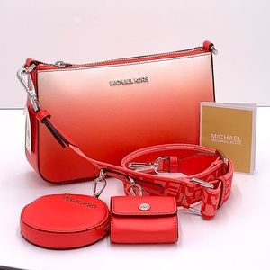MICHAEL KORS SMALL XBODY SHOULDER BAG W TECH CORAL REEF MULTI COLOR